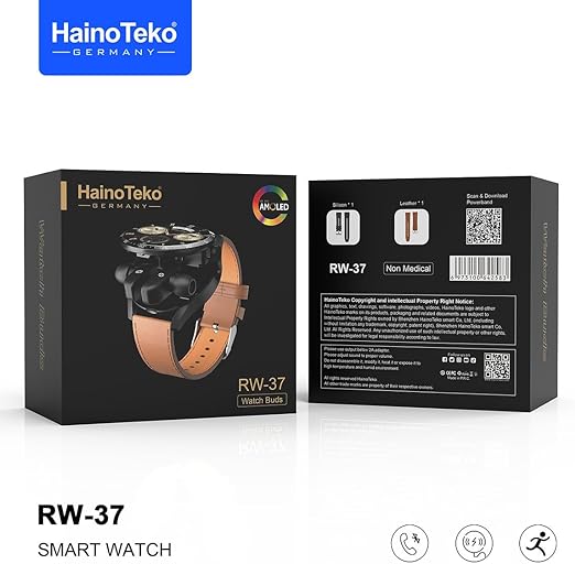 Haino Teko Germany AMOLED Display Smart Watch + Buds